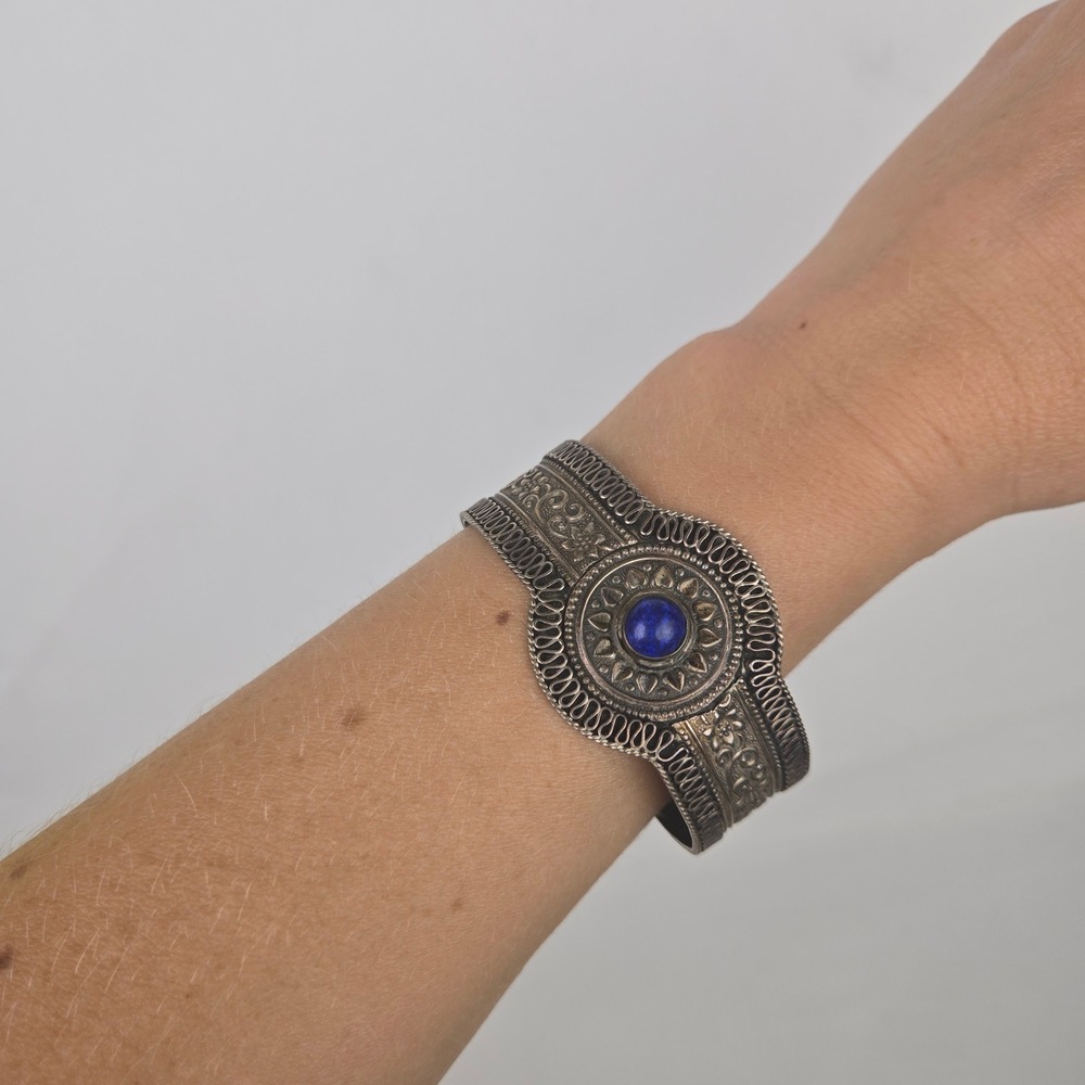 Vintage Filigree Cuff Bracelet Ethnic Tribal